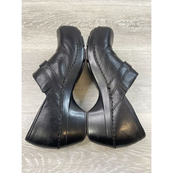 Dansko Womens Clogs Leather Black 9 Slip On Comfort Work Nurse Cushioned Shoes - Picture 5 of 11